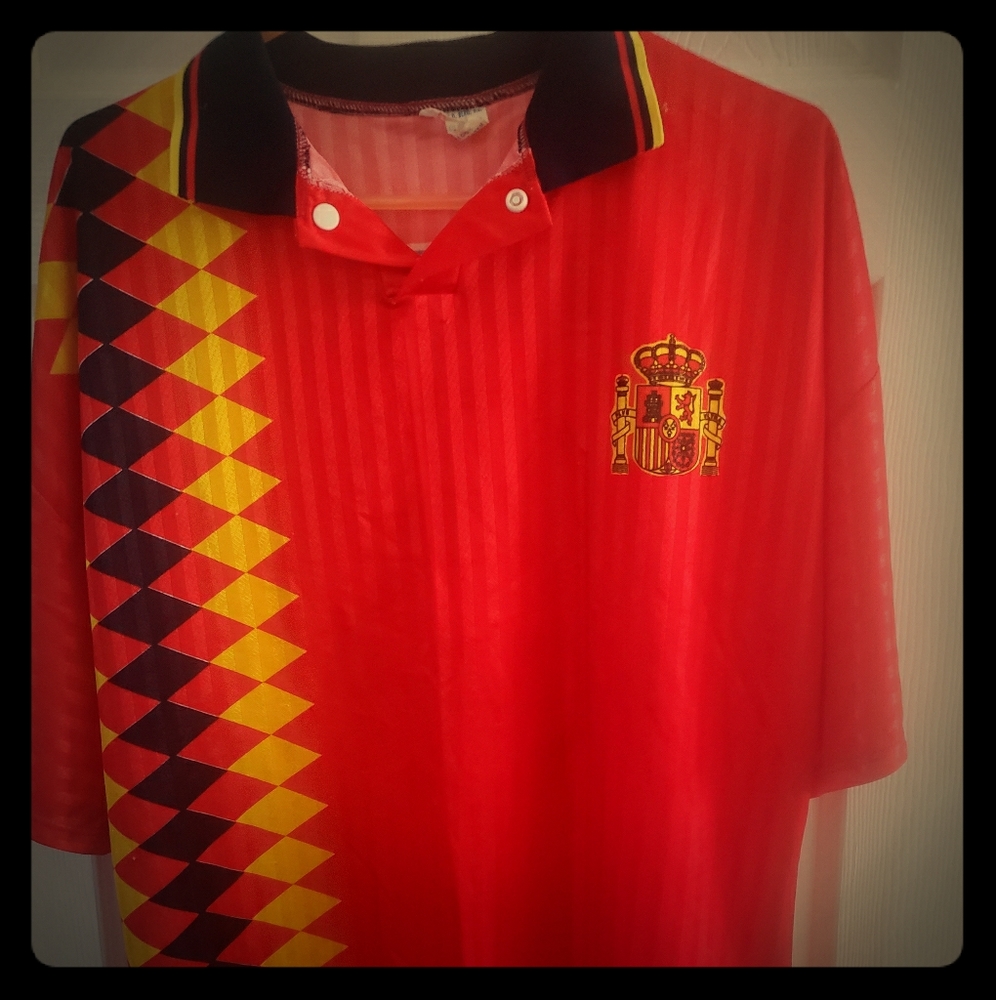 Retro Bakero Spanish National Team Futból Jersey rare retro vintage authentic